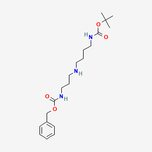 molecular formula C20H33N3O4 B1199540 N(1)-Benzyloxycarbonyl-N(8)-butoxycarbonylspermidine CAS No. 68076-38-0
