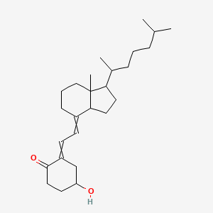 molecular formula C26H42O2 B1199542 2-[2-[7a-methyl-1-(6-methylheptan-2-yl)-2,3,3a,5,6,7-hexahydro-1H-inden-4-ylidene]ethylidene]-4-hydroxycyclohexan-1-one CAS No. 62743-72-0