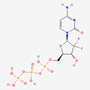 molecular formula C9H14F2N3O13P3 B1199545 吉西他滨三磷酸 CAS No. 110988-86-8