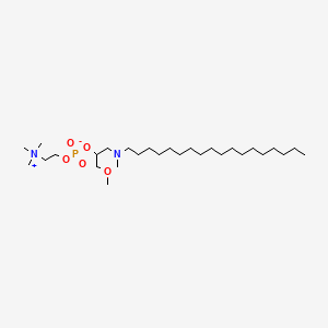 molecular formula C28H61N2O5P B1199547 [1-Methoxy-3-[methyl(octadecyl)amino]propan-2-yl] 2-(trimethylazaniumyl)ethyl phosphate CAS No. 136533-80-7