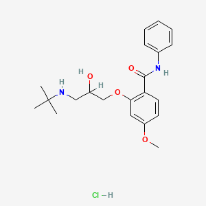 molecular formula C21H29ClN2O4 B1199548 2-(3-(tert-Butylamino)-2-hydroxypropoxy)-4-methoxybenzanilide CAS No. 137550-80-2