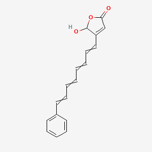 molecular formula C18H16O3 B1199549 2-hydroxy-3-(8-phenylocta-1,3,5,7-tetraenyl)-2H-furan-5-one 
