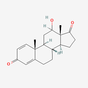 molecular formula C19H24O3 B1199561 12-Hydroxyandrosta-1,4-diene-3,17-dione 