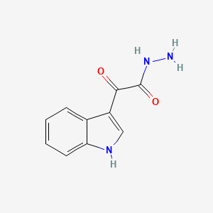 molecular formula C10H9N3O2 B11995703 Indole-3-glyoxylic acid, hydrazide CAS No. 5055-37-8