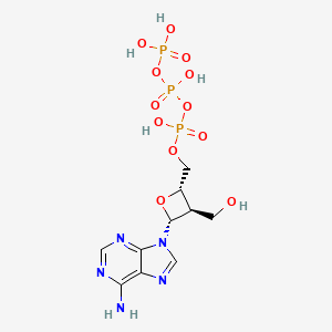 molecular formula C10H16N5O12P3 B1199575 Oxetanocin A triphosphate 