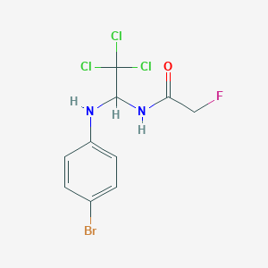 molecular formula C10H9BrCl3FN2O B11995947 N-[1-(4-bromoanilino)-2,2,2-trichloroethyl]-2-fluoroacetamide 