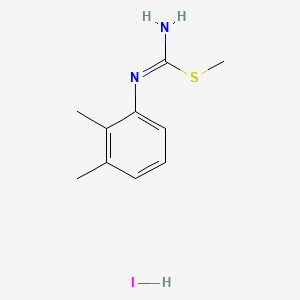 molecular formula C10H15IN2S B11995948 Pseudourea, 2-methyl-2-thio-3-(2,3-xylyl)-, hydriodide CAS No. 102612-85-1