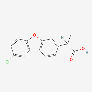 molecular formula C15H11ClO3 B1199614 Furcloprofen CAS No. 58012-63-8