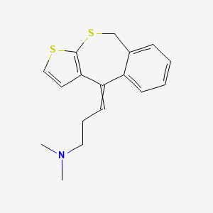 molecular formula C17H19NS2 B1199615 N,N-Dimethyl-3-thieno(2,3-c)(2)benzothiepin-4(9H)-ylidenepropylamine CAS No. 5802-61-9