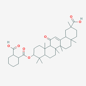 molecular formula C38H56O7 B1199628 10-(2-carboxycyclohexanecarbonyl)oxy-2,4a,6a,6b,9,9,12a-heptamethyl-13-oxo-3,4,5,6,6a,7,8,8a,10,11,12,14b-dodecahydro-1H-picene-2-carboxylic acid 