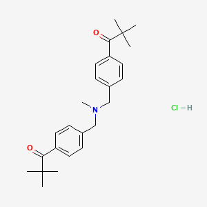 molecular formula C25H34ClNO2 B11996286 N,N-Bis(4-pivaloylbenzyl)methylamine hydrochloride CAS No. 58101-75-0