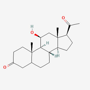 molecular formula C21H32O3 B1199648 11-Hydroxypregnane-3,20-dione CAS No. 15137-31-2