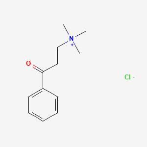 molecular formula C12H18NO+ B1199649 N,N,N-Trimethyl-3-oxo-3-phenylpropan-1-aminium chloride CAS No. 24472-88-6