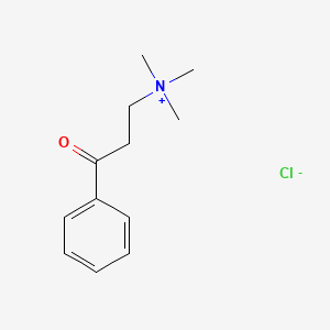 molecular formula C12H18NO+ B1199649 (2-Benzoylethyl)trimethylammonium chloride CAS No. 24472-88-6
