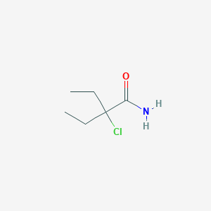 molecular formula C6H12ClNO B11996646 2-Chloro-2-ethylbutanamide CAS No. 71203-44-6