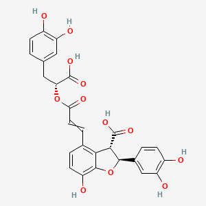 (2S,3S)-4-[3-[(1R)-1-carboxy-2-(3,4-dihydroxyphenyl)ethoxy]-3-oxoprop-1-enyl]-2-(3,4-dihydroxyphenyl)-7-hydroxy-2,3-dihydro-1-benzofuran-3-carboxylic acid
