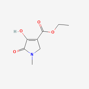 molecular formula C8H11NO4 B11996731 Ethyl N-methyl-4-hydroxy-5-oxo-3-pyrroline-3-carboxylate iron chelate CAS No. 4450-97-9