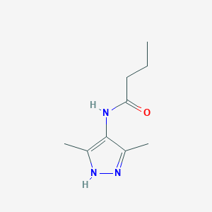 molecular formula C9H15N3O B11996914 N-(3,5-dimethyl-1H-pyrazol-4-yl)butanamide CAS No. 354135-93-6