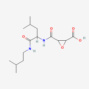 molecular formula C15H26N2O5 B1199697 L-trans-Epoxysuccinyl-Leu-3-methylbutylamide 