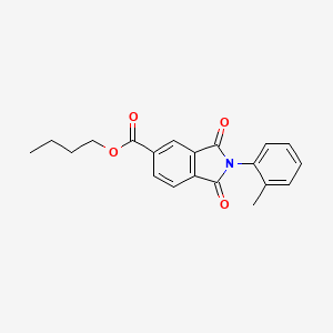 molecular formula C20H19NO4 B11996970 Butyl 2-(2-methylphenyl)-1,3-dioxoisoindole-5-carboxylate 