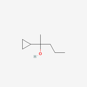 molecular formula C8H16O B11996977 2-Pentanol, 2-cyclopropyl- CAS No. 24230-08-8