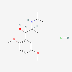 molecular formula C14H24ClNO3 B1199698 Isopropylmethoxamine hydrochloride CAS No. 61-15-4