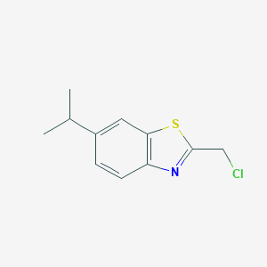 molecular formula C11H12ClNS B011997 Benzothiazole, 2-(chloromethyl)-6-(1-methylethyl)- CAS No. 110704-26-2