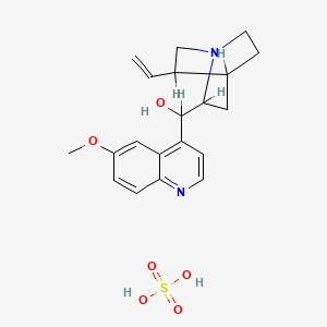 bis((S)-(5-ethenyl-1-azabicyclo[2.2.2]octan-2-yl)-(6-methoxyquinolin-4-yl)methanol);sulfuric acid
