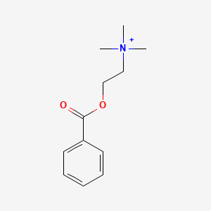 molecular formula C12H18NO2+ B1199707 Benzoylcholine CAS No. 2208-04-0