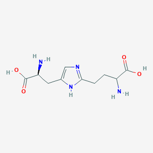 molecular formula C10H16N4O4 B1199721 2-(3-Carboxy-3-aminopropyl)-L-histidine 