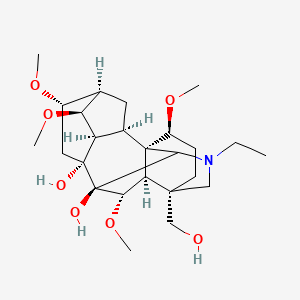 (1S,2R,3R,4S,5R,6S,8R,9S,13S,16S,17R,18S)-11-ethyl-13-(hydroxymethyl)-4,6,16,18-tetramethoxy-11-azahexacyclo[7.7.2.12,5.01,10.03,8.013,17]nonadecane-8,9-diol