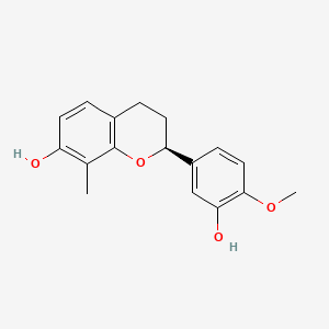 molecular formula C17H18O4 B1199728 7,3'-Dihydroxy-4'-methoxy-8-methylflavan CAS No. 87733-81-1