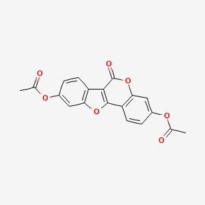 molecular formula C19H12O7 B1199747 Coumestrol diacetate CAS No. 35826-57-4