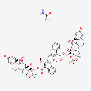molecular formula C74H82F2N2O17 B1199781 Fluodexan CAS No. 95017-33-7