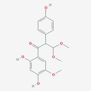 molecular formula C18H20O7 B119979 1-(2,4-Dihydroxy-5-methoxyphenyl)-2-(4-hydroxyphenyl)-3,3-dimethoxy-1-propanone CAS No. 58115-20-1