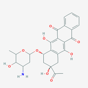 (7S,9S)-9-acetyl-7-[(4-amino-5-hydroxy-6-methyl-2-oxanyl)oxy]-6,9,11-trihydroxy-8,10-dihydro-7H-tetracene-5,12-dione