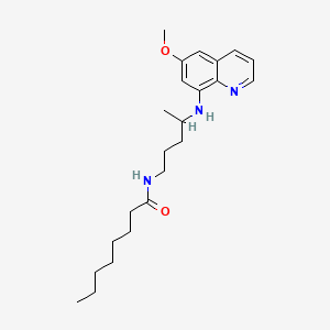 molecular formula C23H35N3O2 B1199793 N-[4-[(6-methoxyquinolin-8-yl)amino]pentyl]octanamide CAS No. 81947-79-7