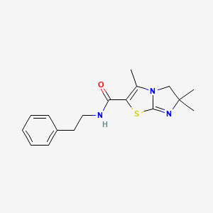 Imidazo[2,1-b]thiazole-2-carboxamide, 5,6-dihydro-3,6,6-trimethyl-N-(2-phenylethyl)-