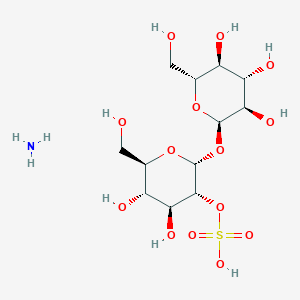 azane;[(2R,3R,4S,5S,6R)-4,5-dihydroxy-6-(hydroxymethyl)-2-[(2R,3R,4S,5S,6R)-3,4,5-trihydroxy-6-(hydroxymethyl)oxan-2-yl]oxyoxan-3-yl] hydrogen sulfate