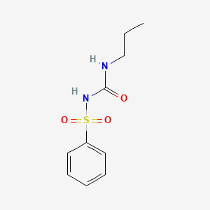 molecular formula C10H14N2O3S B11998046 N-(Propylcarbamoyl)benzenesulfonamide CAS No. 4932-53-0