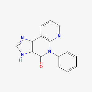molecular formula C15H10N4O B1199806 3,5-Dihydro-5-phenyl-4H-imidazo[4,5-c][1,8]naphthyridin-4-one CAS No. 139339-02-9