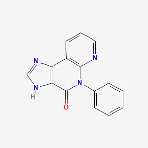 molecular formula C15H10N4O B1199806 5-Phenyl-1H-imidazo(4,5-c)(1,8)naphthyridin-4(5H)-one CAS No. 139339-02-9