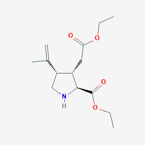 molecular formula C14H23NO4 B1199813 Kainic acid diethyl ester CAS No. 66163-47-1
