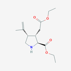 ethyl (2S,3S,4S)-3-(2-ethoxy-2-oxoethyl)-4-prop-1-en-2-ylpyrrolidine-2-carboxylate
