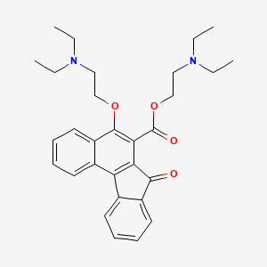 molecular formula C30H36N2O4 B1199815 7H-Benzo(c)fluorene-6-carboxylic acid, 5-(2-(diethylamino)ethoxy)-7-oxo-, 2-(diethylamino)ethyl ester CAS No. 83439-25-2