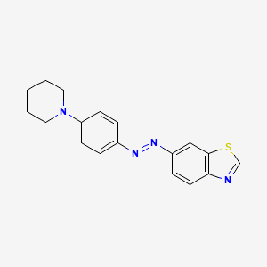 molecular formula C18H18N4S B1199816 6-((p-Piperidinophenyl)azo)benzothiazole CAS No. 84713-38-2