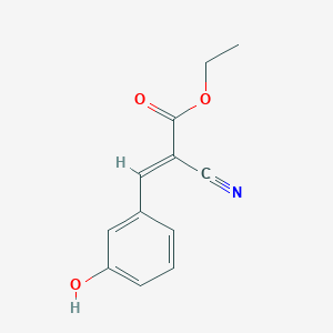 molecular formula C12H11NO3 B11998184 ethyl (2E)-2-cyano-3-(3-hydroxyphenyl)prop-2-enoate 