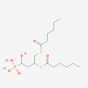 molecular formula C16H31O6PS2 B1199820 2,3-Bis(hexanoylthio)propylphosphomethanol CAS No. 127572-15-0