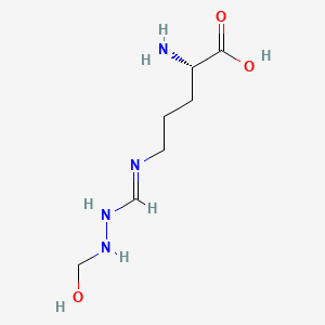 molecular formula C7H16N4O3 B1199821 omega-N-Hydroxymethylarginine CAS No. 77813-92-4