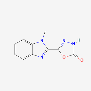 molecular formula C10H8N4O2 B1199823 5-(1-Methyl-1h-benzimidazol-2-yl)-1,3,4-oxadiazol-2-ol CAS No. 78620-28-7